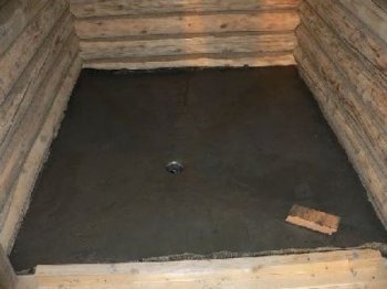 Бетонна підлога в лазні
